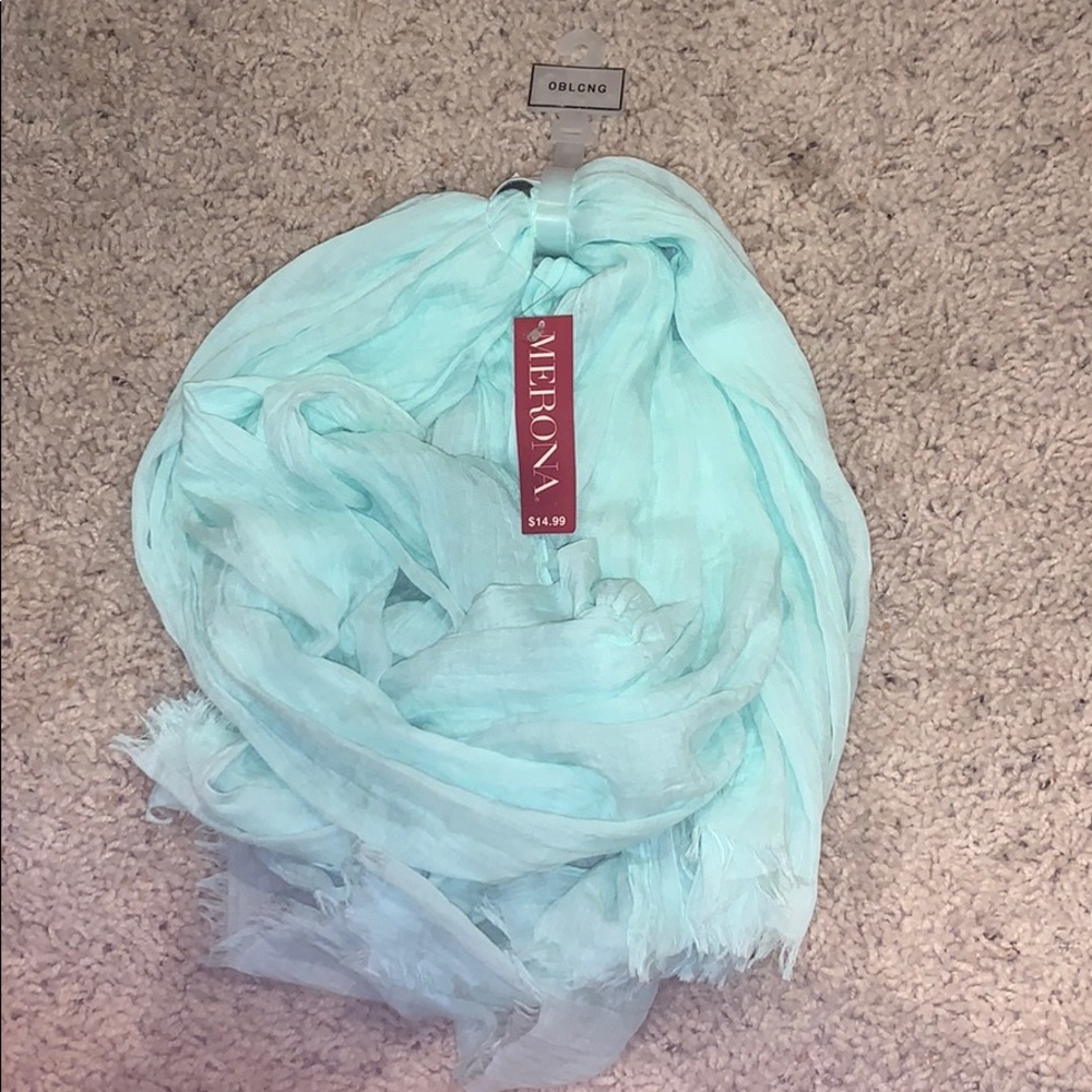 NWT Merona Oblong Mint Green Scarf
